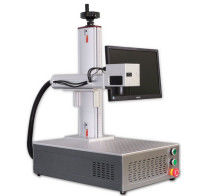 PC Raycus MAX를 가진 20W 탁상용 섬유 레이저 기계 100kHz 공기 냉각